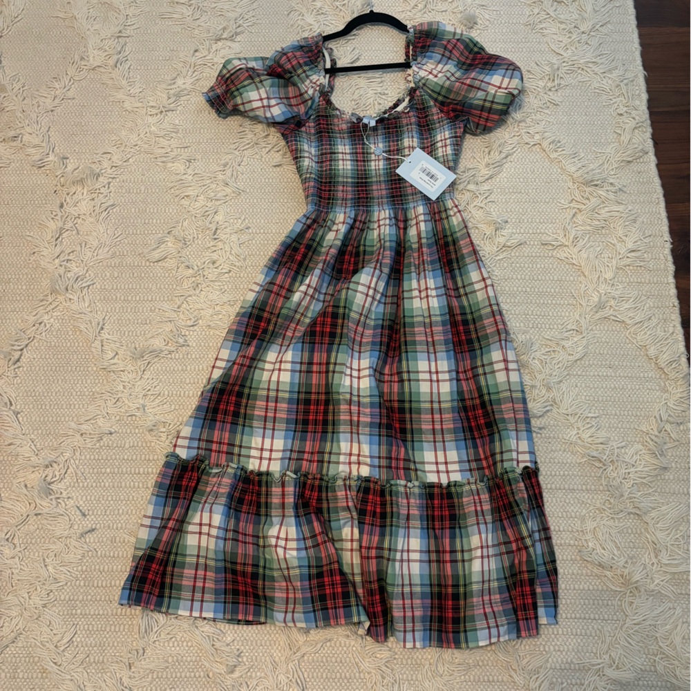 Hill House Plaid Midi Dress